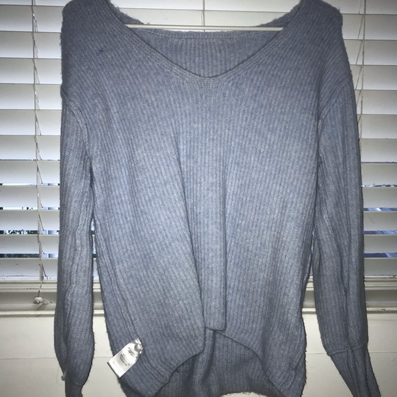 Blue Knit V Neck Sweater | Poshmark